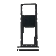 Single Sim Card Tray Compatible For Samsung Galaxy A01 (A015 / 2020) (Black)