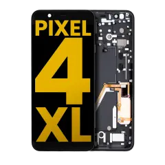 OLED Assembly With Frame Compatible For Google Pixel 4 XL (Refurbished) (Oh So Orange Power Button)