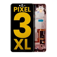 OLED Assembly With Frame Compatible For Google Pixel 3 XL (Refurbished) (Pink)