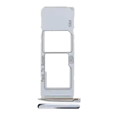 Single Sim Card Tray Compatible For Motorola Moto G7 (XT1962 / 2019) / G7 Plus (XT1965-2 / 2019) (Silver)