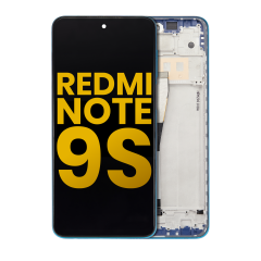 LCD Assembly With Frame Compatible For Xiaomi Redmi Note 9S (Refurbished) (Aurora Blue)