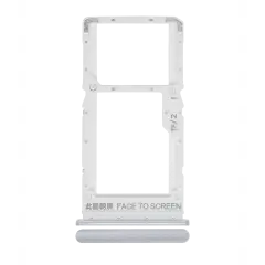 Dual Sim Card Tray Compatible For Xiaomi Redmi Note 10 5G (Chrome Silver)