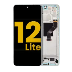 OLED Assembly With Frame Compatible For Xiaomi 12 Lite (Refurbished) (Lite Green)