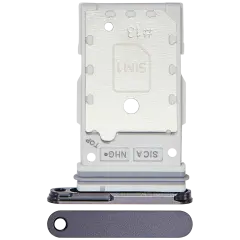 Dual Sim Card Tray For Samsung Galaxy S25 / S25 Plus (Premium) ((Blue Black)