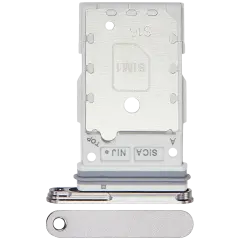 Dual Sim Card Tray For Samsung Galaxy S25 / S25 Plus (Premium) (White)