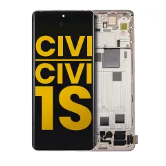 OLED Assembly With Frame Compatible For Xiaomi Civi / Civi 1S (Refurbished) (Pink)