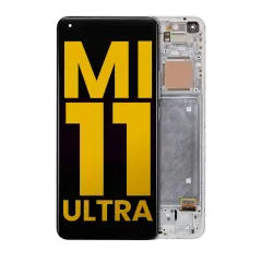 OLED Assembly With Frame Compatible For Xiaomi Mi 11 Ultra (Refurbished) (Ceramic White)