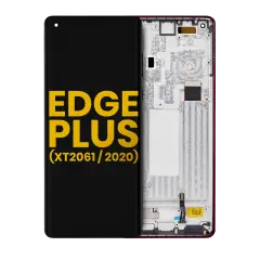OLED Assembly With Frame For Motorola Moto Edge Plus (XT2061 / 2020) (Refurbished) (Smokey Sangria)
