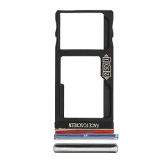 Sim Card Tray (Dual Sim) Compatible For Motorola One Fusion Plus (XT2067-2 / 2020) (Genuine OEM) (White)