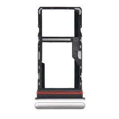 Single Sim Card Tray Compatible For Motorola Moto G51 5G (XT2171 / 2021) (Bright Silver)