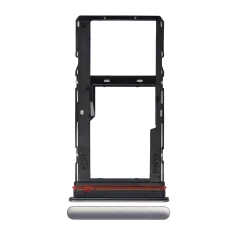 Dual Sim Card Tray Compatible For Motorola Moto G51 5G (XT2171 / 2021) (Bright Silver)