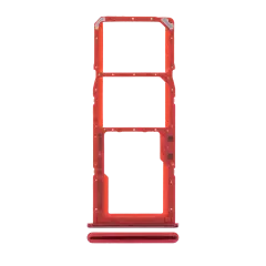 Dual Sim Card Tray Compatible For Samsung Galaxy A51 4G (A515 / 2019) (Red)