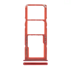 Dual Sim Card Tray Compatible For Samsung Galaxy A71 (A715 / 2020) (Red)