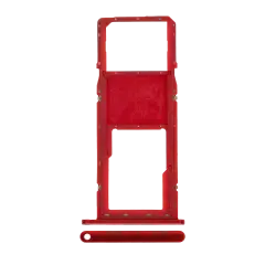Single Sim Card Tray Compatible For Samsung Galaxy A01 (A015 / 2020) (Red)