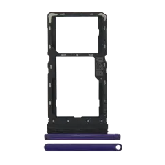 Dual Sim Card Tray Compatible For Motorola Moto G8 Play (XT2015 / 2019) (Purple)