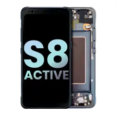OLED Assembly With Frame Compatible For Samsung Galaxy S8 Active (Service Pack) (Meteor Gray)