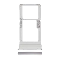 Dual Sim Card Tray Compatible For Motorola Moto G 5G (XT2113-3 / 2020) (Frosted Silver)