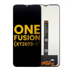 LCD Assembly Without Frame Compatible For Motorola One Fusion (XT2073 / 2020) (Refurbished) (Black)