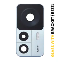 Back Camera Lens With Bracket / Bezel Compatible Fo Xiaomi 12T (2 Piece Set) (Blue)