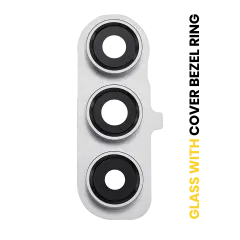 Back Camera Lens With Cover Bezel Ring Compatible For Samsung Galaxy S24 FE 5G (White)