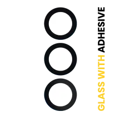 Back Camera Lens (Glass Only) With Adhesive Compatible For Samsung Galaxy S24 FE 5G (3 Piece Set)