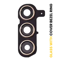 Back Camera Lens With Cover Bezel Ring Compatible For Samsung Galaxy S24 Plus 5G (Premium) (Sandstone Orange)