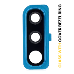 Back Camera Lens With Cover Bezel Ring Compatible For Samsung Galaxy A50 (A505 / 2019) (Blue)