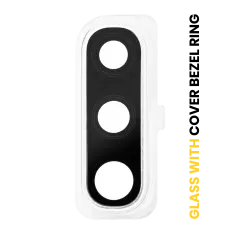 Back Camera Lens With Cover Bezel Ring Compatible For Samsung Galaxy A50 (A505 / 2019) (White)