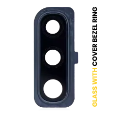 Back Camera Lens With Cover Bezel Ring Compatible For Samsung Galaxy A50 (A505 / 2019) (Black)