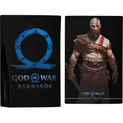Faceplate Cover (Top & Bottom) Compatible For PlayStation 5 (1000 / 1100 / 1200)(God of War)