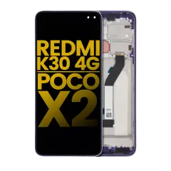 LCD Assembly With Frame Compatible For Xiaomi Redmi K30 4G / Poco X2 (Refurbished) (Purple)