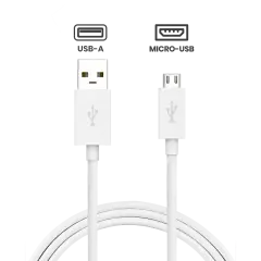 Motorola Micro-USB Charging Cable (Genuine OEM) (White)