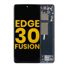 OLED Assembly With Frame Compatible For Motorola Moto Edge 30 Fusion (XT2243 / 2022) (Refurbished) (Cosmic Gray)
