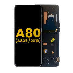 OLED Assembly With Frame Compatible For Samsung Galaxy A80 (A805 / 2019) (Refurbished) (Phantom Black)
