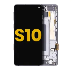 OLED Assembly With Frame Compatible For Samsung Galaxy S10 (Refurbished) (Prism / Ceramic Black)