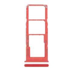 Dual Sim Card Tray Compatible For Samsung Galaxy A12 (A125 / 2020) (Red)