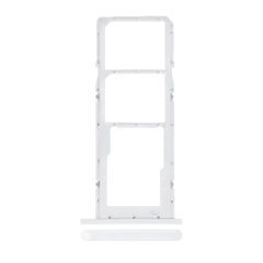 Dual Sim Card Tray Compatible For Samsung Galaxy A02S (A025 / 2020) / A03 (A035 / 2021) (White)
