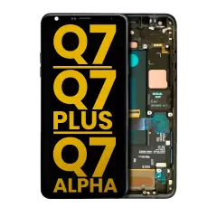 LCD Assembly With Frame Compatible For LG Q7 / Q7 Plus / Q7 Alpha (Refurbished) (Aurora Black)