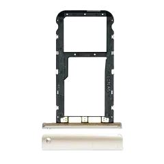 Sim + SD Card Tray Compatible For Huawei MediaPad T5 10.1" (4G Version) (Gold)