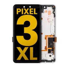 OLED Assembly With Frame Compatible For Google Pixel 3 XL (Refurbished) (Clearly White)