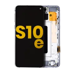 OLED Assembly With Frame Compatible For Samsung Galaxy S10E (Refurbished) (Prism White)