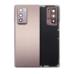 Back Cover Glass With Camera Lens Compatible For Samsung Galaxy Z Fold 2 5G (Service Pack) (Mystic Bronze)