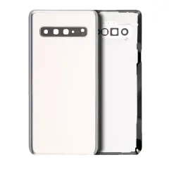 Back cover Glass With Camera Lens Compatible For Samsung Galaxy S10 5G (Service Pack) (Crown Silver)