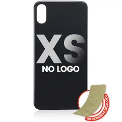 Back Glass With 3M Adhesive For iPhone XS (No Logo / Large Camera Hole) (Space Gray)
