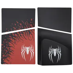 Faceplate Cover (Top & Bottom) Compatible For Sony PlayStation 5 Slim Disc Edition (Spider-Man)