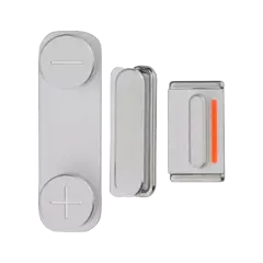 Hard Buttons Set (Power / Volume / Vibrator) Compatible For iPhone 5S / SE (2016) (Silver)