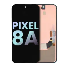 OLED Assembly With Frame (With Finger Print Scanner) Compatible For Google Pixel 8a (Genuine OEM) (All Colors)