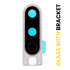 Back Camera Lens With Bracket Compatible For OnePlus 8 (Polar Silver)