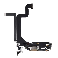 Charging Port Flex Cable Compatible For iPhone 14 Pro Max (Premium) (Gold)