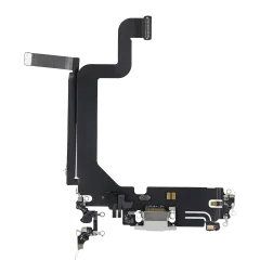Charging Port Flex Cable Compatible For iPhone 14 Pro Max (Premium) (Silver)